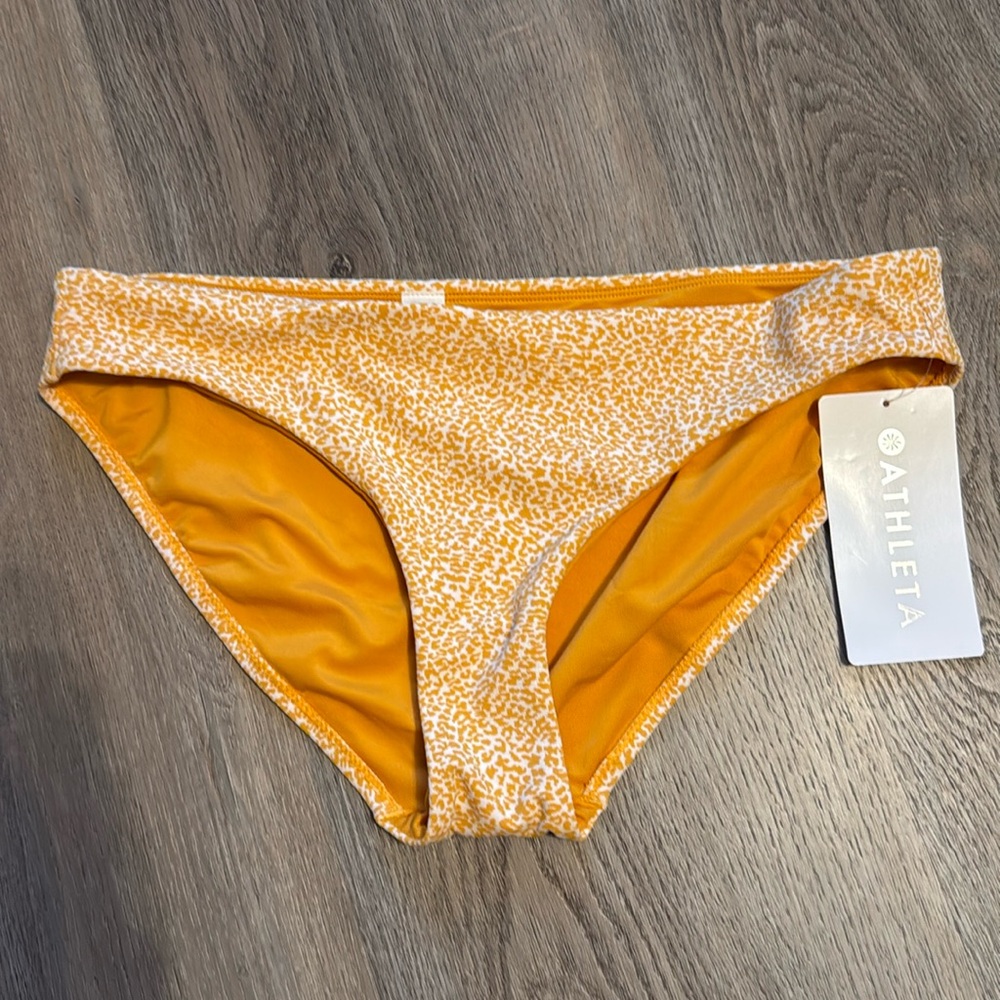 NWT Athleta Scoop Textured Bikini bottoms, size medium